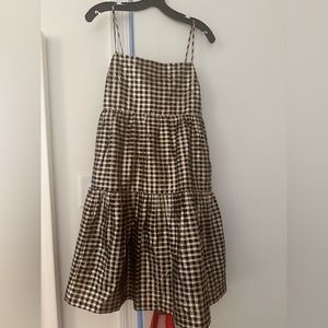 J. Crew Factory Metallic Gingham Tiered Holiday
Party Dress Size 8 NWT